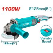 Ъглошлайф TOTAL Industrial, 1100 W Ф 125 мм