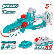 Акумулаторен мини верижен трион TOTAL INDUSTRIAL, 13 cm, без батерия
