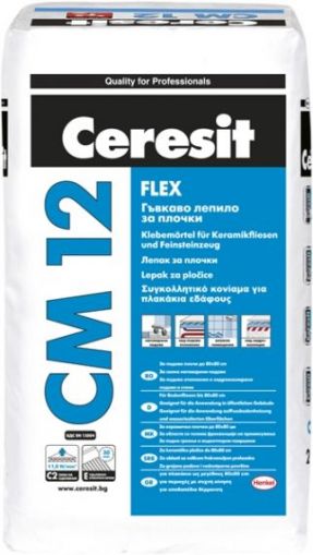 Лепило ЦЕРЕЗИТ за плочки Еластично CM 12 FLEX