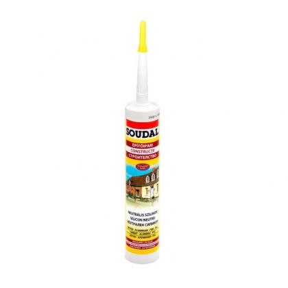 Неутрален силикон SOUDAL, 280 ml, бял