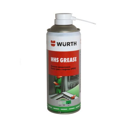 HHS Grease. Полусинтетична бяла смазка в спрей с PTFE