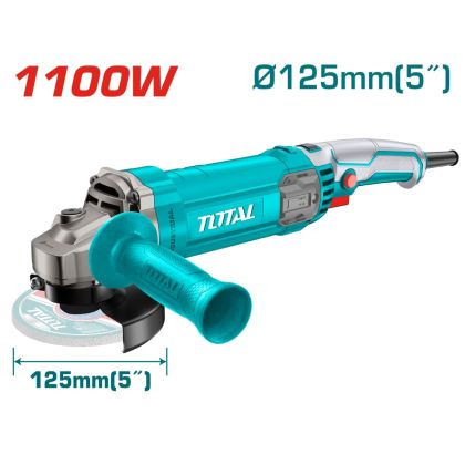 Ъглошлайф TOTAL Industrial, 1100 W, Ф 125 мм, TL IND TG11012556E Industrial