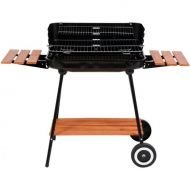 Градинско барбекю на дървени въглища с рафтове LUND, 53 х 33см