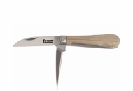 Нож за кабели с шило FORUM, сгъваем с дървена дръжка, 74 мм