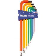 Комплект Г-образни удължени  ключове FORUM, цветни, SW 1.5 - 10 мм, 9 части