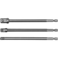 Комплект удължени адаптори 1/4" за вложки, 1/4", 3/8", 1/2", YATO, 3 части