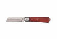 Нож за кабели VOREL, сгъваем с дървена дръжка, 85 мм