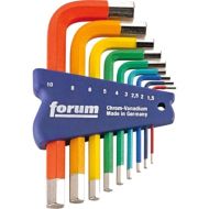Комплект Г-образни ключове FORUM, цветни, SW 1.5 - 10 мм, 9 части