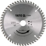 Карбиден диск за циркуляр, за рязане на алуминий YATO, Ф 160 x 20, T 52