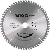 Карбиден диск за циркуляр, за рязане на алуминий YATO, Ф 180 x 20, T 60