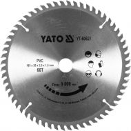 Диск за рязане на пластмаса YATO, Ф 185 x 20, T 60