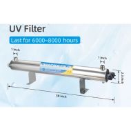 Стерилизатор за вода с планки, HIDROTEK, UV лампа, 55W, 12 GPM