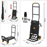 Сгъваема транспортна количка VOREL, 2в1, 130 кг