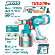 Акумулаторен пистолет за боядисване TOTAL TSGLI20041, 20 V, 800 ml, без батерия, TL TSGLI20041