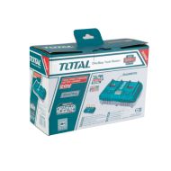 Двойно зарядно за Li-Ion батерии TOTAL Industrial, 20 V, 4 А, TL IND TCLI2034E Industrial